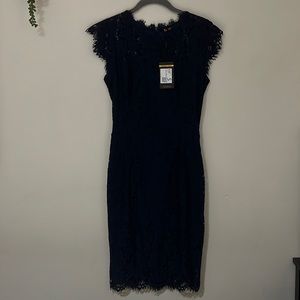 Navy blue lace dress NWT